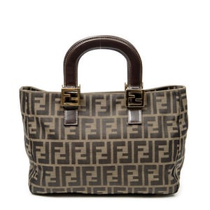 Fendi Small Open Tote  en  marrón Lienzo