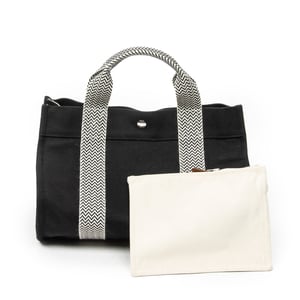Hermès Cannes Tote PM en  negro Lienzo