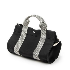 Hermès Cannes Tote PM en  negro Lienzo