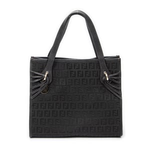 Fendi Mini Shopping Tote  en  negro Lienzo