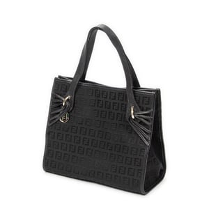 Fendi Mini Shopping Tote  en  negro Lienzo