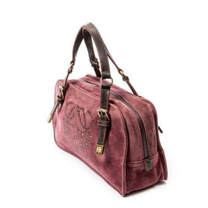 Loewe Studded Amazona 30 en  Borgoña Cuero de ternero