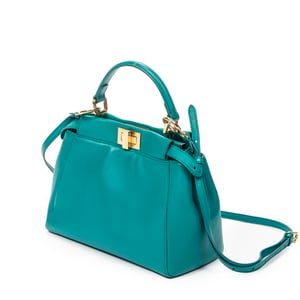 Fendi Mini Peekaboo  en  Teal Cuero de ternero