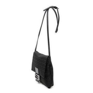 Fendi Small Flap Crossbody  en  negro Lienzo