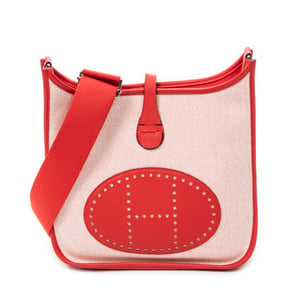 Hermès Evelyne III PM en  rojo Lienzo