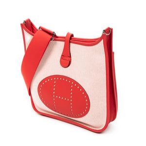 Hermès Evelyne III PM en  rojo Lienzo