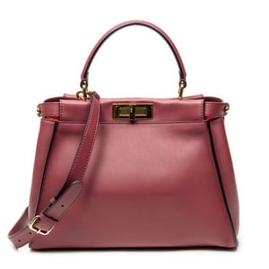 Fendi Medium Peekaboo Monster  en  Borgoña Cuero de ternero