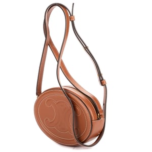 Celine Oval Crossbody  en  Bronceado Cuero de ternero