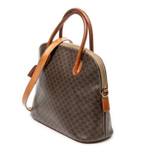 Celine Dome Top Handle  en  marrón Lienzo recubierto