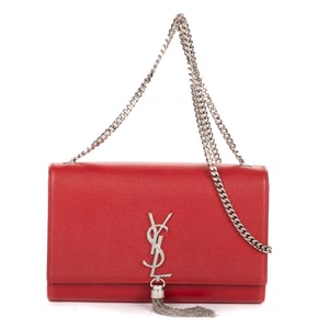 Yves Saint Laurent Medium Kate Bag  en  rojo Cuero de ternero