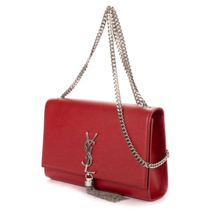 Yves Saint Laurent Medium Kate Bag  en  rojo Cuero de ternero