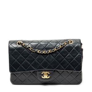 Chanel Classic Double Flap 26 en  negro Cuero de ternero