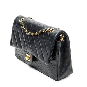 Chanel Classic Double Flap 26 en  negro Cuero de ternero