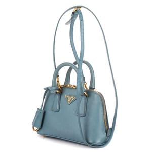Prada Mini Promenada Mini en  azul Cuero de ternero