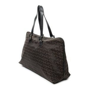 Fendi FF Weekender  en  marrón oscuro Lienzo