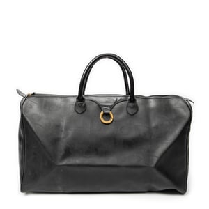 Dior Vintage Large Travel Boston  en  negro Lienzo recubierto