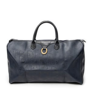 Dior Vintage Large Travel Boston  en  Marina Lienzo recubierto