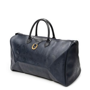 Dior Vintage Large Travel Boston  en  Marina Lienzo recubierto