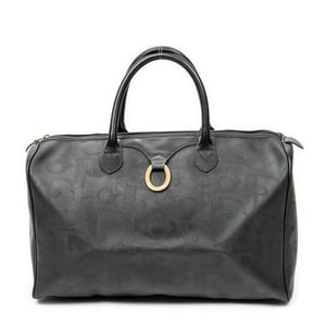Dior Vintage Medium Travel Boston  en  negro Lienzo recubierto