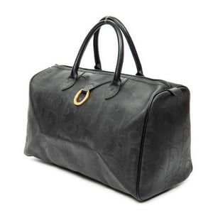 Dior Vintage Medium Travel Boston  en  negro Lienzo recubierto