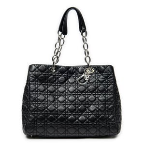 Dior Soft Shopping Tote  en  negro Cuero de ternero