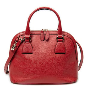 Gucci Small GG Charm Dome Tote  en  rojo Cuero de ternero