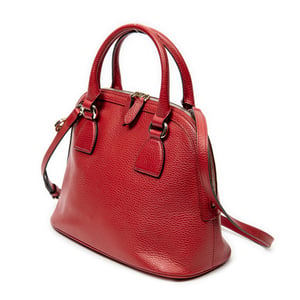 Gucci Small GG Charm Dome Tote  en  rojo Cuero de ternero