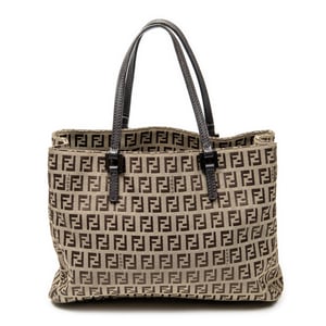 Fendi Small Tote  en  beige Lienzo