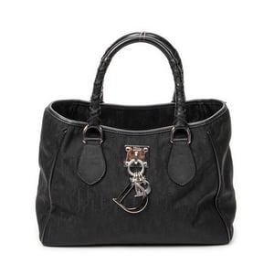 Dior Small Lovely Trotter Tote  en  negro Lienzo