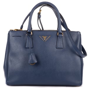 Prada Medium Galleria Double Zip Tote Medium en  Marina Cuero de ternero