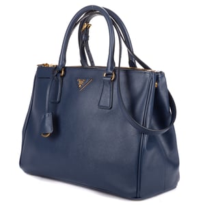 Prada Medium Galleria Double Zip Tote Medium en  Marina Cuero de ternero