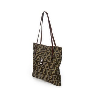 Fendi Square Tote  en  marrón Lienzo