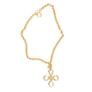 Chanel CC Quad Loop Pendant Necklace  en  oro Acero inoxidable sin níquel