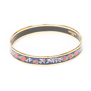 Hermès Enamel Bangle PM en  Marina Acero inoxidable sin níquel