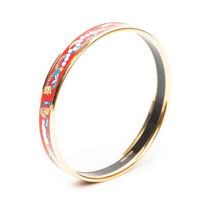 Hermès Enamel Bangle PM en  Red Acero inoxidable sin níquel