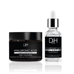 Dr H Sérum facial antiedad con ácido hialurónico 30 ml + Crema hidratante nocturna con ácido hialurónico 60 ml
