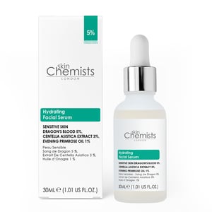 skinChemists Sérum facial para piel sensible con 5 % de Sangre de Dragón y 3 % de Centella Asiática, 30 ml.