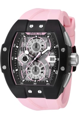 Invicta Racing 48336 Reloj de Hombre - Movimiento de Cuarzo - Acero Inoxidable con Esfera Negra - 47 mm