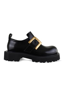 Balmain Mocasines Anthem con acabado brillante Negro