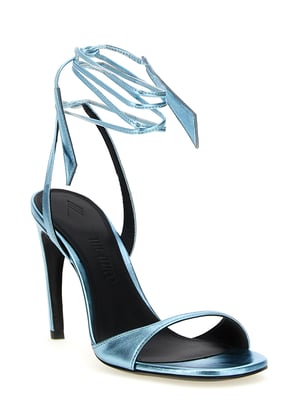 Las Sandalias de Tacón Stiletto de Piel de Novillo Azules de The Attico