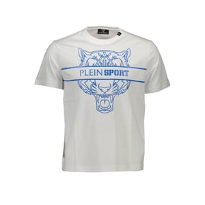 Camiseta de algodón blanca para hombre Plein Sport