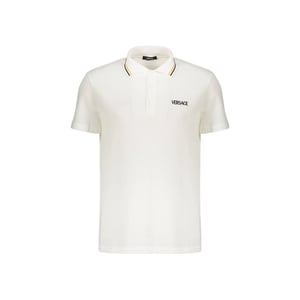 Camiseta de Algodón Blanca Versace