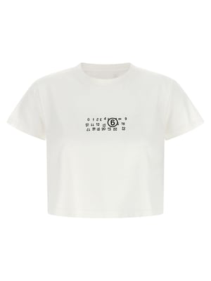 Camiseta de algodón blanca MM6 Maison Margiela