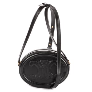 Celine Oval Crossbody  en  negro Cuero de ternero