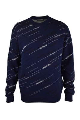 Balenciaga Jersey con el logotipo de Alphabet Azul