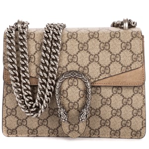 Gucci Mini Dionysus Chain Crossbody Mini en  beige Lienzo recubierto