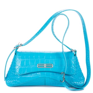 Balenciaga XX Small Flap Bag  en  azul Cuero de ternero