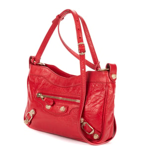 Balenciaga Mini City Crossbody  en  rojo Cuero de ternero