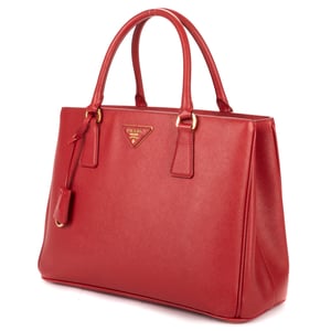 Prada Medium Galleria Tote Medium en  rojo Cuero de ternero
