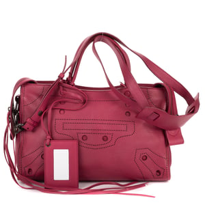 Balenciaga Blackout City Bag  en  rosa Cuero de becerro